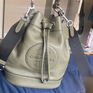 Coach Olive Green Bucket Bag